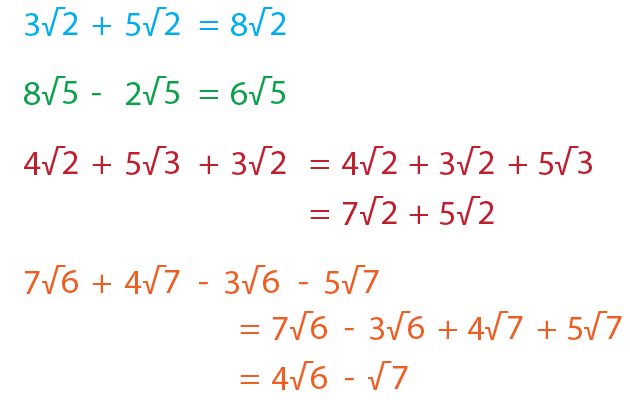 addition and subtraction of surds-16